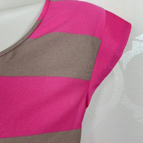 THE LIMITED PINK & TAN STRIPED TOP - Picture 5 of 8